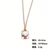 Regalo de Navidad de Dibujos Animados Collar de KT Cat Transfronterizo Hello Kitty Colgante de Gota de Aceite Joyería Novia Estudiante Collar de Sanrio