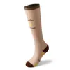 Calcetines de Compresión Deportiva para Pantorrilla con Base de Toalla Absorbente de Sudor Calcetines Coloridos para Mujer