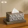 Caixa de Lenços de Mesa Transfronteiriça para Uso Doméstico, Design Artístico de Luxo Leve de Alta Qualidade, Caixa de Lenços com Toque Premium para Mesa de Centro da Sala de Estar, Atacado