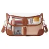 Bolso baguette nuevo para mujer con correa de hombro desmontable, se puede llevar como bolso de axila, bolso de hombro o bolso cruzado.; también disponible como bolsa de mano de PVC transparente