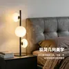 Lámpara de Mesa de Bola de Cristal Estilo Nórdico, Lámpara de Mesita de Noche Moderna Minimalista para Dormitorio, Lámpara Decorativa de Escritorio para Sala de Estar