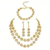 Conjunto de 2 piezas de pendientes y collar de diamantes sencillos de moda de fábrica, estilo europeo y americano.