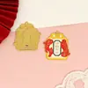 Estilo Chino Guardián de la Suerte DIY Aleación Joyería con Goteo de Aceite Paz y Alegría Colgante Cultural y Creativo Colgante para Bolso Llavero