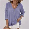2026 Amazon Ebay Transfronteiriço Gola V Suéter Manga Longa Caimento Solto Camisa Feminina Moda Casual Feminina Versátil