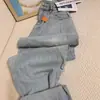 Jeans de Pierna Recta para Mujer Otoño Delgados Talla Grande Chica Gordita Cintura Alta Sueltos Efecto Adelgazante Pantalones de Pierna Ancha