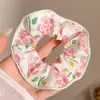 Scrunchie de Laço Estilo Coreano para Crianças Meninas, Elástico de Cabelo Fofo para Coques, Corda de Cabelo de Alta Elasticidade Acessório de Cabelo
