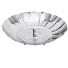 Rejilla Plegable para Cocinar al Vapor de Acero Inoxidable, Cesta Vaporera, Rejilla Impermeable para Cocinar al Vapor, Escurridor para Cocinar al Vapor, Bandeja para Cocinar al Vapor, Plato Extensible para Escurrir Frutas, Disponible para Dropshipping