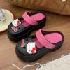 5.0 Sola grossa elevada Eva Shoes Sapatos de duas usagens Verão feminino Casa interior e exterior Moda Sandálias e chinelos