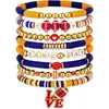 Pulsera de Arcilla Blanda Popular en Amazon Transfronterizo Set Pulsera Elástica de Amistad Venta Directa de Fábrica Venta al por Mayor Según Dibujos