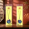 Exquisito Mini Sachet de Artemisa Bendición Zen Regalo Colgante para Teléfono Colgante para Coche Empaque de Tarjeta de Papel Sachet