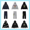 Cort Marca Tendência Americana Alcatraz Moletom com Zíper Solto High Street Conjunto Moletom Calça Estampada com Letras Masculino Outono Inverno