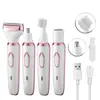 Barbeador elétrico feminino para cuidados íntimos, dispositivo tudo-em-um para aparar e depilar pelos das axilas, partes íntimas e pelos pubianos