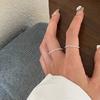 Anillo liso de estilo simple, anillo abierto con línea de amor, anillo simple de nicho para mujer que combina con todo, para apilar, de alta gama, personalizado, para el dedo índice
