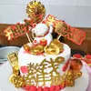 Gato da Sorte Decoração de Bolo de Aniversário Enfeites Loja de Celebridade da Internet Inauguração Gato Acenando Gato Fotossensível Mesa de Sobremesa da Sorte