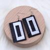 Comercio Exterior Popular Cinta de 9 Colores Empalme Acrílico Aretes Geométricos Moda Simple Aretes Personalizados Aretes para Mujer