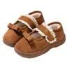 Zapatillas de Algodón de Moda Más Zapatos Gorro de Terciopelo para Mujer con Borde de Encaje Velcro Antideslizantes Zapatos Peludos de Otoño e Invierno