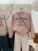 Sudadera con capucha cálida y gruesa de terciopelo, cuello redondo holgada, para mujer, Otoño e Invierno