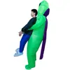 Especial transfronterizo para el Festival de Halloween divertidos suministros para fiestas disfraz de juego ET alienígena verde ropa inflable