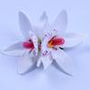 Pinza para el Cabello de Orquídea Cymbidium Marfil Simulada Pinza Lateral Novia Dama de Honor Accesorio para el Cabello de Boda Vacaciones en la Playa Viaje Tocados para Fotos
