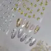 Adesivos Tomoni para Unhas com Relevo DIY Acessível Estilo Luxo Adesivos de Unha Retro Pintados à Mão Flor de Metal Material para Arte de Unhas Acessórios