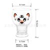 Pegatina de cristal con forma de oso panda, taza de café helada, taza de jugo, batido, bebida fría, taza de cerveza de celebridades de Internet
