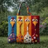 2026 Nueva Serie Transfronteriza de Pollo Estampado Digital Bolso Tote Acolchado de Hombro de Moda