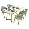 Mesa de negociação simples de luxo leve loja de lanches de milk tea café área de recepção nórdica mesa redonda mesa de varanda de apartamento pequeno casa