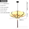Lustre Pendente Disco Voador Tecido Lanterna Decorativa Lanterna Sala de Estar Sala de Jantar Estilo Chinês Móveis de Restaurante Pintados à Mão Chinês E27