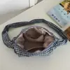 Bolsa de Ombro, Estilo Coreano da Moda e Leve, Bolsa Casual tipo Bolinho Ins, Bolsa Nuvem, Bolsa Xadrez, Bolsa Transversal de Alto Padrão Estilo Preguiçoso