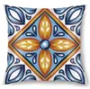 Funda de Almohada de Porcelana Azul y Blanca Estilo Chino Funda de Cojín de Coche de Lino Estampado Fijo Fábrica de Productos para el Hogar Venta al por Mayor Funda de Cojín Lumbar