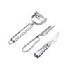 Pelador de acero inoxidable cuchillo para pelar frutas pelador multifunción pelador de melón y frutas cepillo cepillador utensilio de cocina cepillo de dientes cepillador