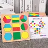 Rompecabezas geométrico con forma de corazón para educación temprana, rompecabezas de formas, colores y gráficos, bloques de construcción educativos para niños, juguetes de jardín de infantes