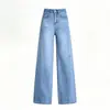 Jeans Cropped Versátil Emagrecedor para Mulheres 2026 Verão Nova Moda Calça Reta Solta de Cintura Alta