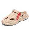 Zapatillas de Verano Transpirables con Huecos para Baotou Vacío Calzado Exterior Zapatos de Playa para Viajes a la Costa Zapatos para el Hogar Interior de Doble Uso con Agujeros para Hombre