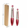 Pinzas para Alimentos de Silicona Transfronterizas, Pinzas para Barbacoa de Acero Inoxidable Resistentes a Altas Temperaturas de 7 Pulgadas 9 Pulgadas 12 Pulgadas, Pinzas para Pan Frito
