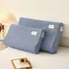 Funda de almohada de algodón lavado clase a con látex, funda de almohada individual de látex, algodón puro 60X40, almohada de espuma viscoelástica de goma 50X3