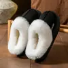 Chinelos de Pelúcia de Algodão Femininos para Uso Interno em Casa no Inverno, Sola Grossa, Antiderrapantes, Forrados com Fleece, Espessados, Adequados para Uso Externo, Chinelos Quentes para Maternidade