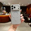Aplicable para funda de teléfono iPhone 18 Pro Max botones metálicos de lunares Apple 17 cubierta protectora magnética semitransparente transfronterizo