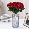 Rosa Artificial Negra Adorno Individual para Foto Boda Flor Artificial Material Decoración del Hogar Rama de Rosa