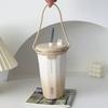 TYESO Taishuo nueva taza de café de acero inoxidable, vaso con pajilla para coche con aislamiento de hielo, botella de agua de gran capacidad al vacío