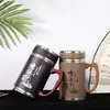 Taza termo Yixing salud arena púrpura interior taza con asa para té hombres de mediana edad oficina regalos de empresa fabricantes venta al por mayor