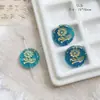 Vidrio checo doméstico vintage hortensia mariposa oso hojas hechas a mano trazado oro pulsera DIY material accesorios