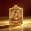 Nuevo ProductoThangka de Doble Ciervo Doble Cara 4x5.8cm Gran Protector Colgante Pequeño de Thangka Portátil