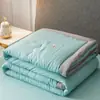 Colcha de Aire Acondicionado, Colcha de Enfriamiento de Verano, Juego de Cuatro Piezas, Colcha Lavable de Verano, Colcha de Algodón, Relleno Fino de Colcha, Colcha de Verano Lavable a Máquina, Adecuada para Verano, Primavera y Otoño