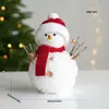 Decoração de árvore de Natal de espuma de pelúcia de produto novo transfronteiriça, figura de boneco de neve para decoração de Natal, ornamento de mesa, decoração para vitrine