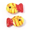 Contas de Vidro Coloridas de Peixinhos Contas de Vidro de Peixinhos Acessórios DIY Furo Reto Pulseira Contas de Vidro de Peixinhos Fofos Atacado