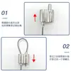 Cerradura de Cable de Dos Vías de Ocho Caracteres candado de cable de acero ajustable código para lámpara colgante accesorios conector Portatarjetas para Vallas Publicitarias