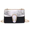 Bolso para Mujer 2021 Nueva Textura Color de Contraste Bolso de Axila Cadena Atmosférica Bolso Cruzado Pequeño Cuadrado Simple Dionyor
