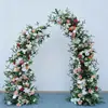 Nuevo Arco de Hierro para Bodas Soporte de Flores Forma de Cuerno Puerta Decoración de Boda al Aire Libre Arco Decoración de Fondo de Boda