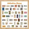 50 Adesivos de Caderno Nostálgicos Retro Transfronteiriços Criativos Etiquetas em Inglês Caderno de Sal Colagem DIY Adesivos Decorativos